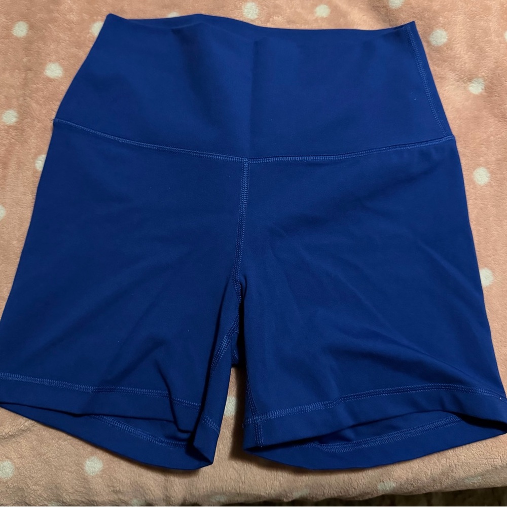 Lux High-Waist Bike Shorts in Deep Blue